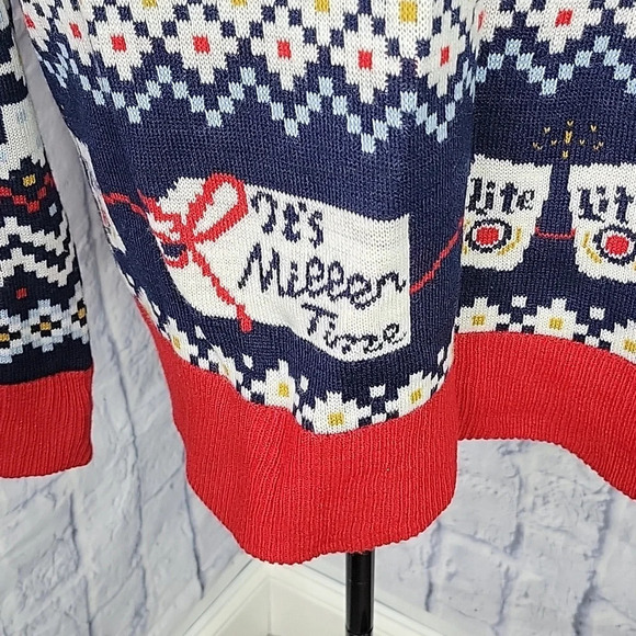 MILLER BREWING COMPANY Men's Christmas Sweater Size XXL - Picture 4 of 8